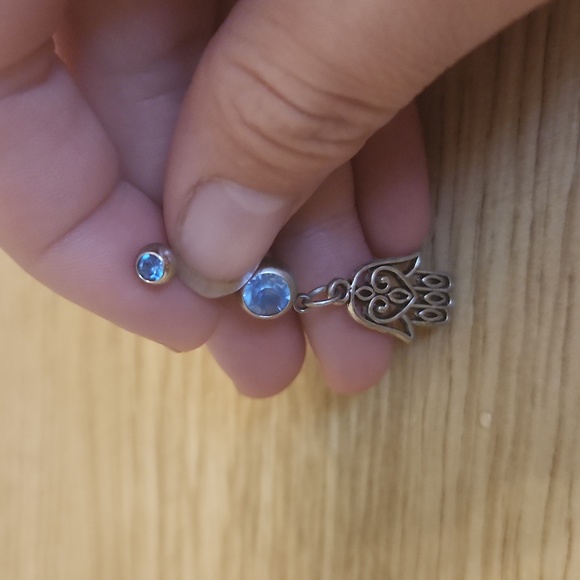 Hasma Hand Belly Button Ring - Picture 2 of 2